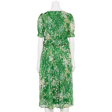 Women's LC Lauren Conrad Print Ruffle Midi Dress