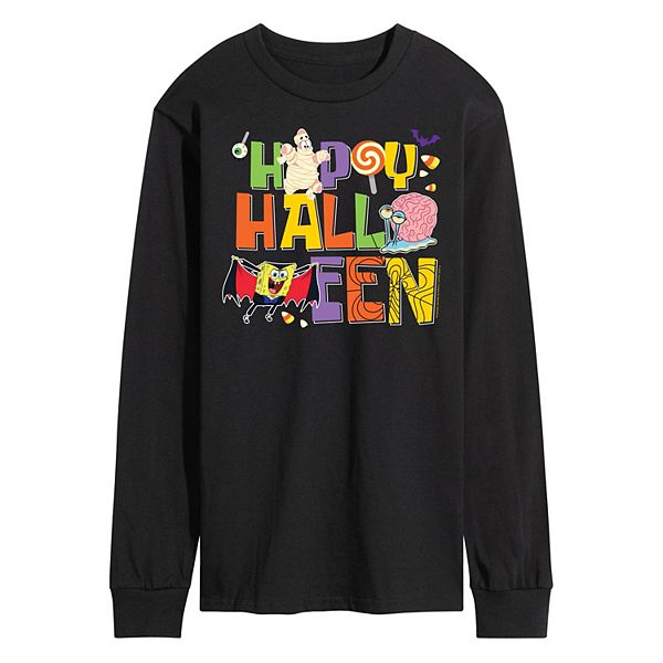 Men's SpongeBob SquarePants Happy Halloween Long Sleeve Tee