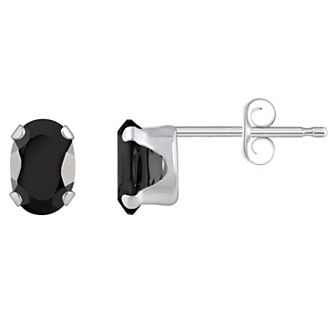 Celebration Gems 10k Gold Oval Onyx Stud Earrings