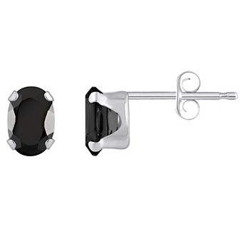 Celebration Gems 10k Gold Oval Onyx Stud Earrings