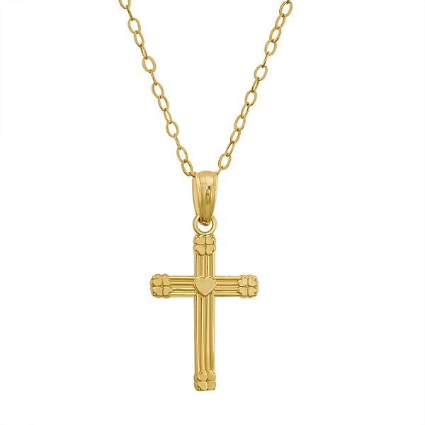 Kohls gold cross on sale necklace