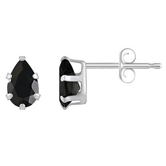 Celebration Gems 10k Gold Pear Shape Onyx Stud Earrings