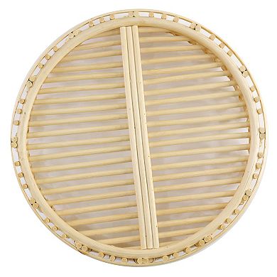 Sonoma Goods For Life Scalloped Rattan Decorative Tray Table Decor
