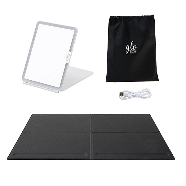 GloTech Travel LED Mirror & Beauty Mat Set