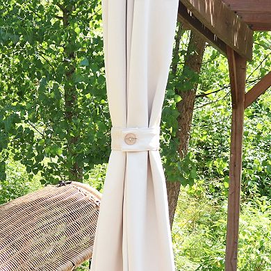 Sunnydaze Indoor/Outdoor Polyester Curtain Tiebacks - Blue - Set of 2
