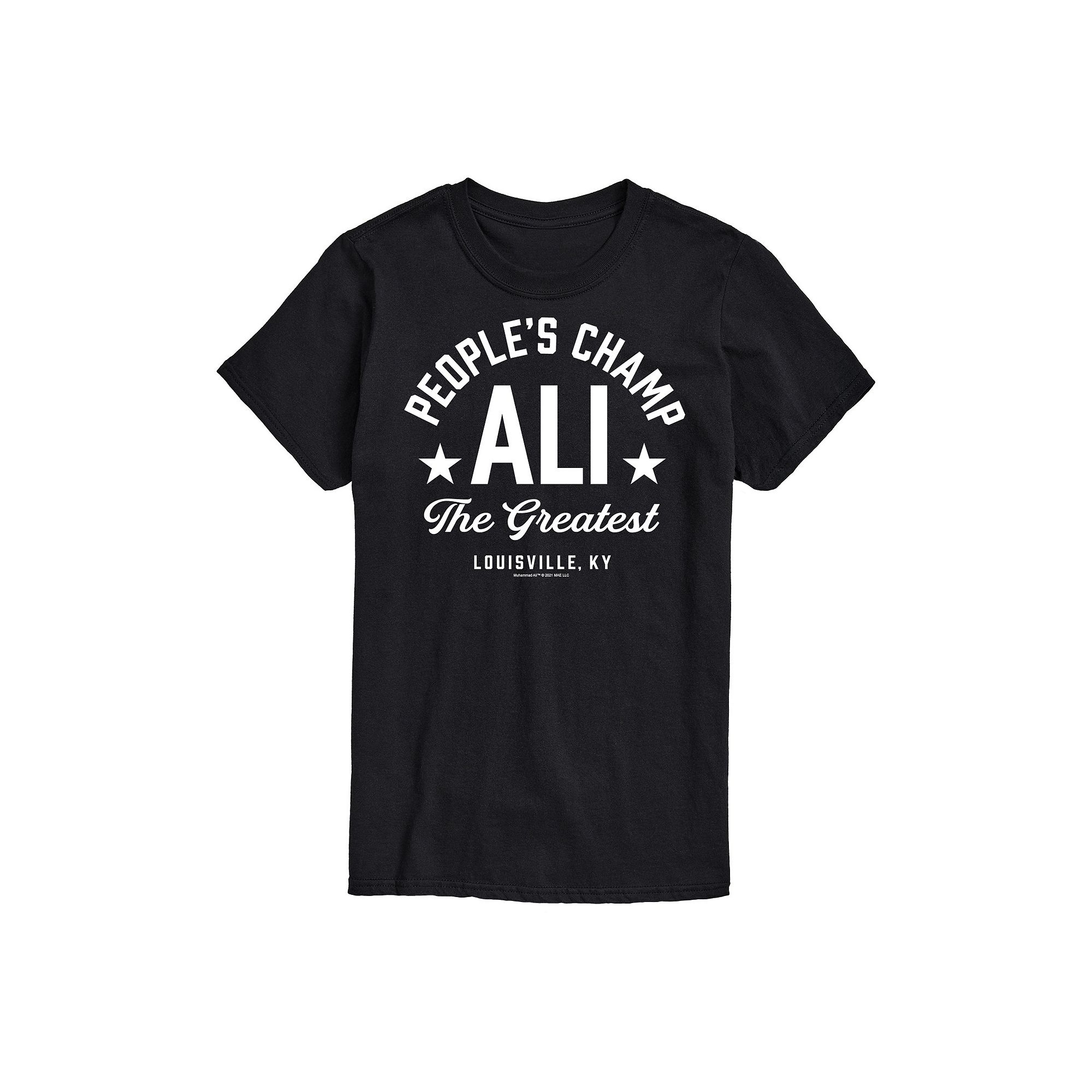 Big & Tall Muhammad Ali Peoples Champ Tee, Mens, Size: Large Tall, Black