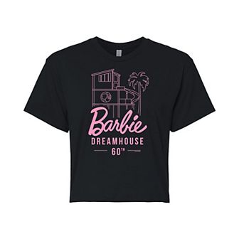 Juniors' Barbie "Dreamhouse" Cropped Graphic Tee