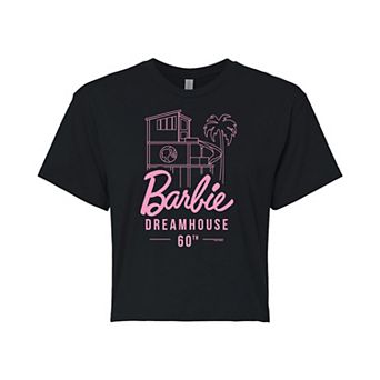 Juniors' Barbie "Dreamhouse" Cropped Graphic Tee