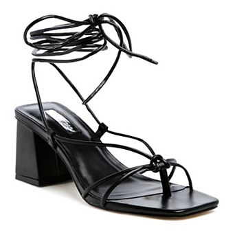 London Rag Spruce Women's Block Heel Sandals