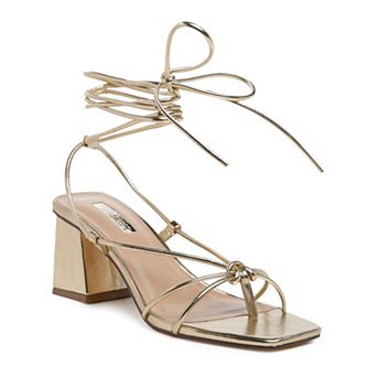 London Rag Spruce Women's Block Heel Sandals