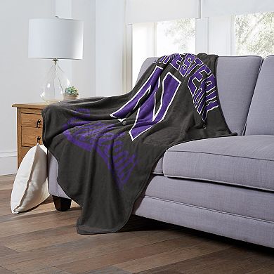 The Northwest Northwestern Wildcats Alumni Silk-Touch Throw Blanket