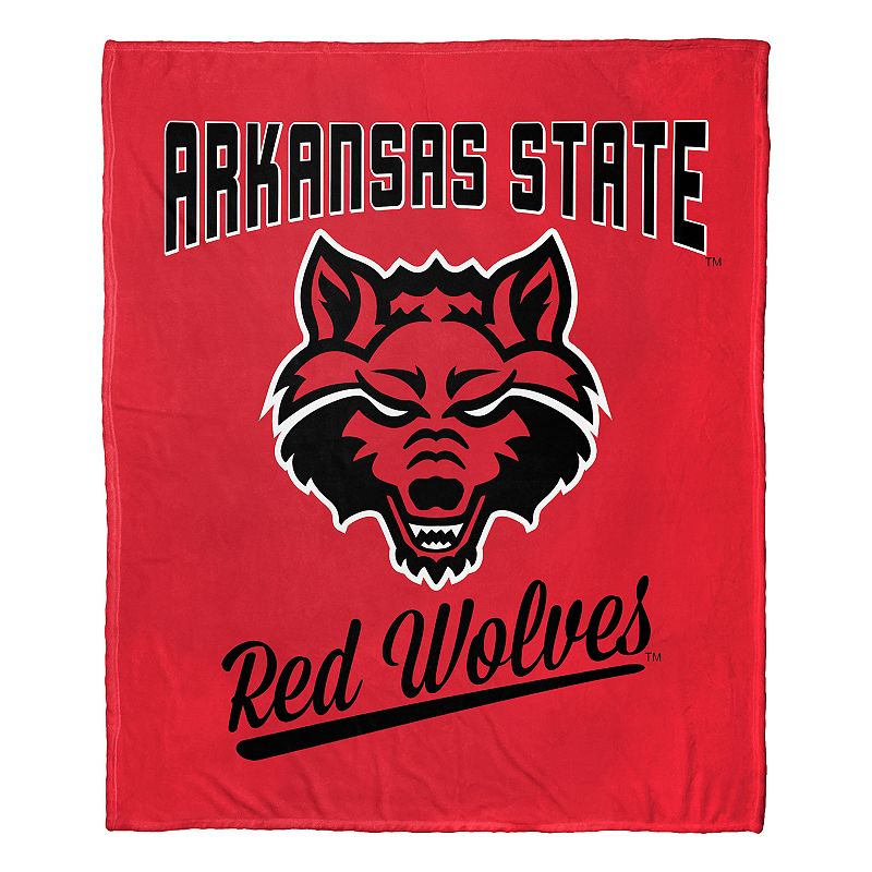 The Northwest Arkansas State Red Wolves Alumni Silk-Touch Throw Blanket, Mu
