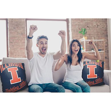 Illinois Fighting Illini Alumni Throw Pillow