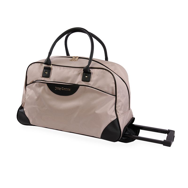 Juicy Couture Libra 22-Inch Rolling Duffel Bag, Beige