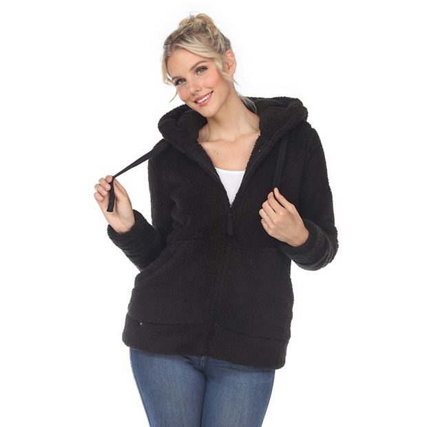 White sherpa best sale hoodie womens