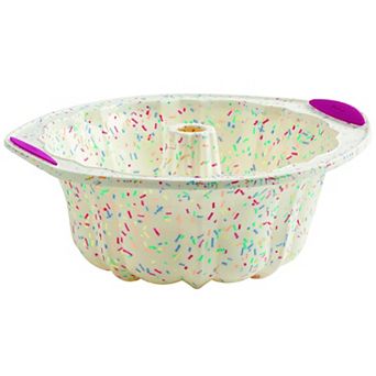 Trudeau Confetti Fluted Cake Pan