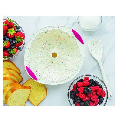 Trudeau Confetti Fluted Cake Pan