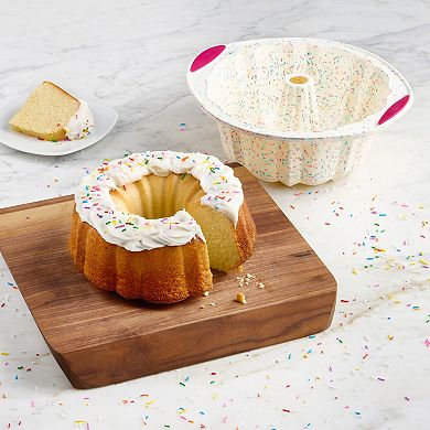 Trudeau Confetti Fluted Cake Pan