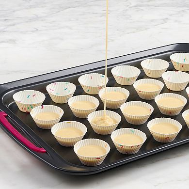 Trudeau Confetti Silicone Mini Muffin Cups 24-pk.