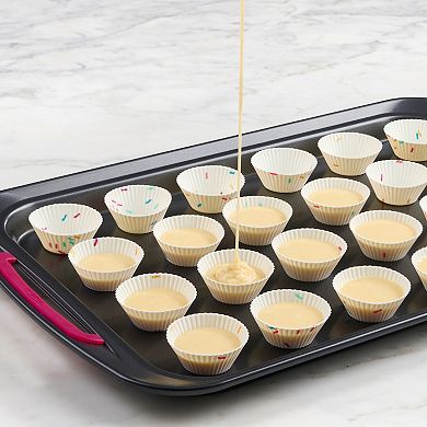 Trudeau Confetti Silicone Mini Muffin Cups 24-pk.