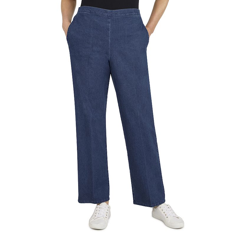 UPC 196389069124 product image for Women's Alfred Dunner Lake Placid Pull-On Straight-Leg Jeans, Size: 8 Short, Blu | upcitemdb.com