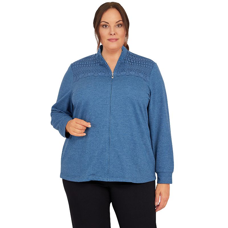 Plus Size Alfred Dunner Funnelneck Long Sleeve Jacket, Womens, Size: 2XL, 
