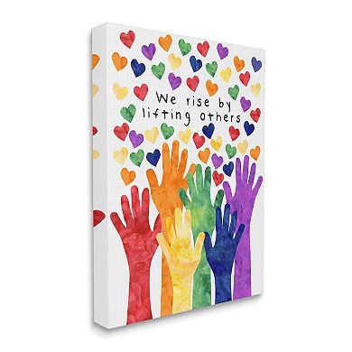 Stupell Home Decor We Rise By Lifting Others Rainbow Wall Decor