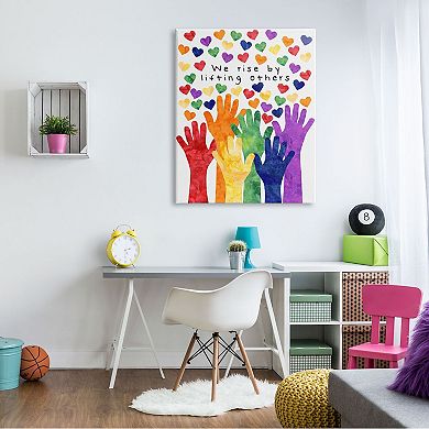 Stupell Home Decor We Rise By Lifting Others Rainbow Wall Decor