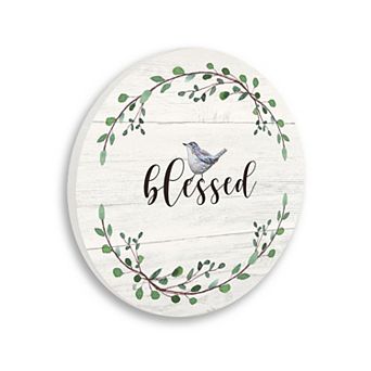 Stupell Home Decor Blessed Blue Bird Wall Decor