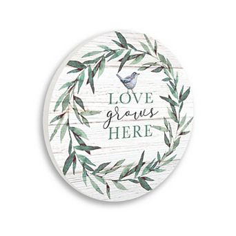 Stupell Home Decor "Love Grows Here" Fern Wreath Wall Decor