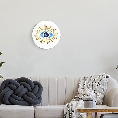 Stupell Home Decor Bold Blue Evil Eye Radiant Crescent Moon Wall Decor