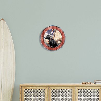 Stupell Home Decor Seafaring Dog Sailboat Flags Nautical Wall Decor