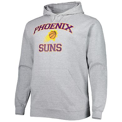 Men's Heathered Gray Phoenix Suns Big & Tall Heart & Soul Pullover Hoodie