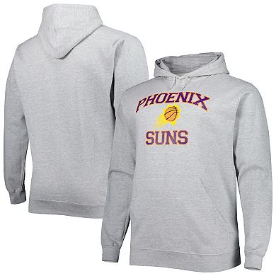 Men's Heathered Gray Phoenix Suns Big & Tall Heart & Soul Pullover Hoodie