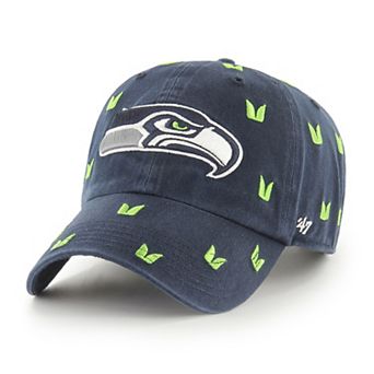 Women's '47 College Navy Seattle Seahawks Confetti Clean Up Adjustable Hat