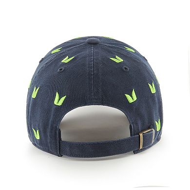 Women's '47 College Navy Seattle Seahawks Confetti Clean Up Adjustable Hat