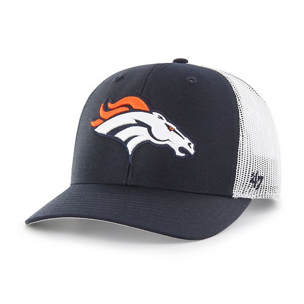 Youth '47 Navy/White Denver Broncos Trucker Snapback Hat