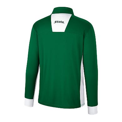 Men's Colosseum Green Michigan State Spartans Bart Quarter-Zip Windshirt