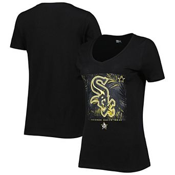 Women's New Era Black Chicago White Sox 2022 MLB All-Star Game Hat Hook-Up V-Neck T-Shirt