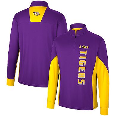 Men's Colosseum Purple LSU Tigers Bart Quarter-Zip Windshirt