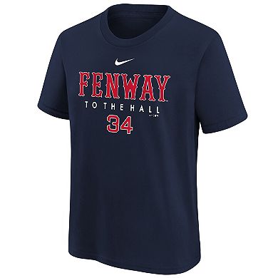 Youth Nike David Ortiz Navy Boston Red Sox 2022 Hall of Fame Number Graphic T-Shirt