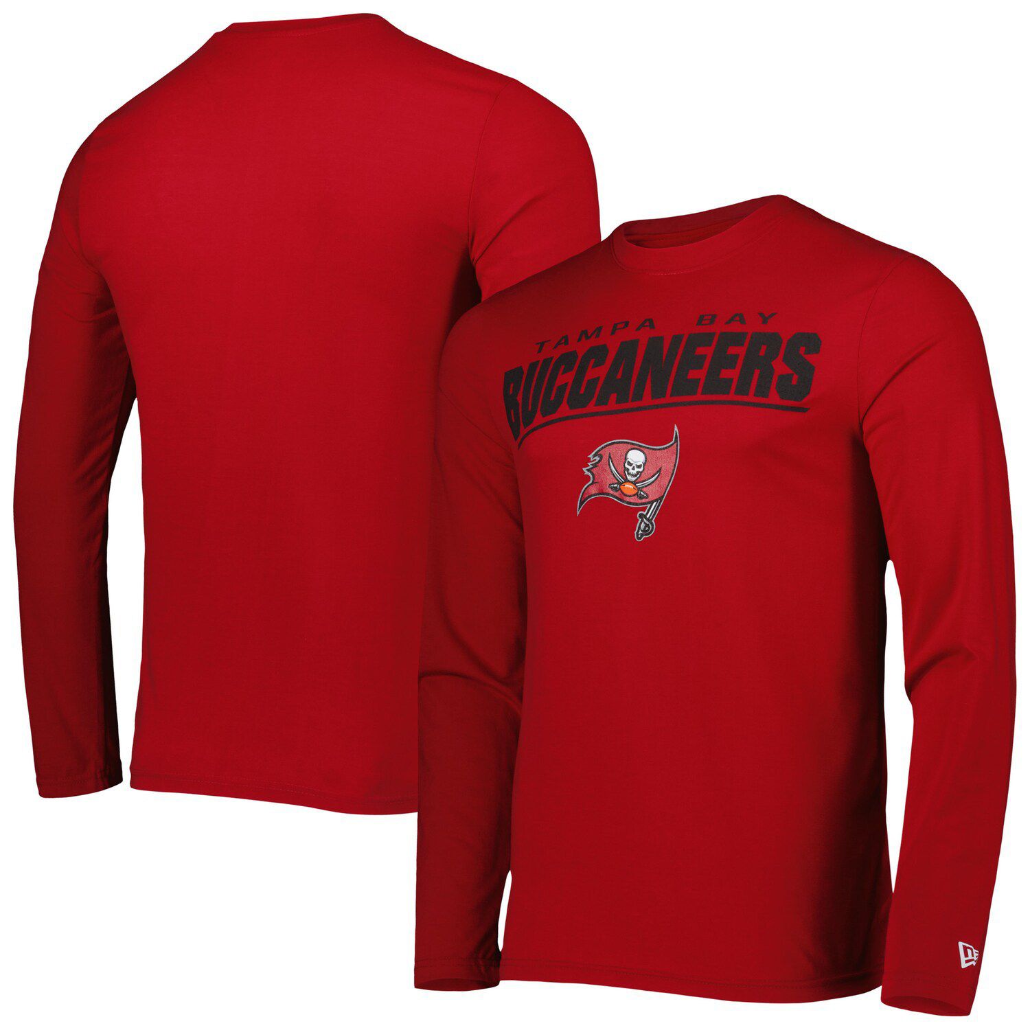 Men's Refried Apparel Pewter/Red Tampa Bay Buccaneers Sustainable Upcycled  Angle Long Sleeve T-Shirt