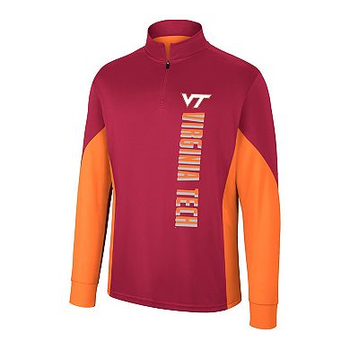 Men's Colosseum Maroon Virginia Tech Hokies Bart Quarter-Zip Windshirt
