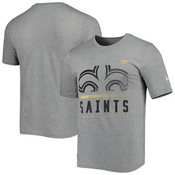 Men's New Era Heathered Gray New Orleans Saints Combine Authentic Red Zone T-Shirt