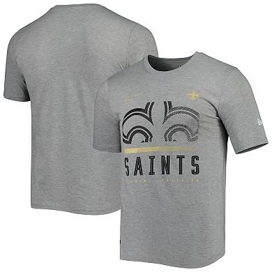 Men's New Era Heathered Gray New Orleans Saints Combine Authentic Red Zone T-Shirt
