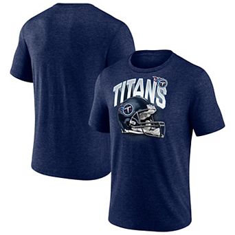 Men's Fanatics Branded Heathered Navy Tennessee Titans End Around Tri-Blend T-Shirt