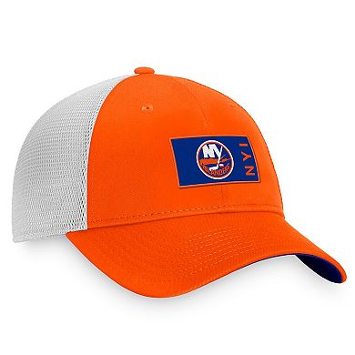 Men's Fanatics Branded Orange/Gray New York Islanders Authentic Pro Rink Trucker Snapback Hat
