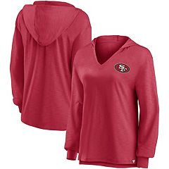 Women's Nike Scarlet San Francisco 49ers Minimal Statement Raglan Funnel Neck Pullover Hoodie, Size: XS, Red