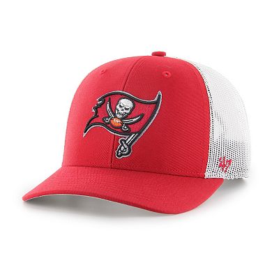 Youth '47 Red/White Tampa Bay Buccaneers Trucker Snapback Hat