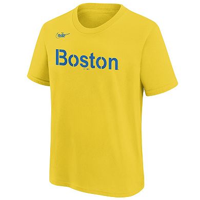 Youth Nike David Ortiz Gold Boston Red Sox Name & Number T-Shirt